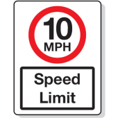 10 MPH Speed Limit Post Mountable Traffic Sign