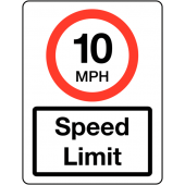 10 MPH Maximum Speed RA1 Aluminium Road Traffic Signs