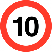 10 MPH Maximum Speed RA1 Rigid Plastic Traffic Signs