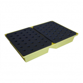 The 104 Litre Capacity Chemical Resistant Spill Tray is manufactured from polyethylene for broad chemical resistance, is lightweight, compact and can fit into small areas making the Tray ideal for housekeeping and spill control.