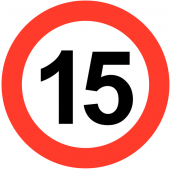 15 MPH Speed Limit Reflective Road Traffic Signs