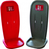 2 Part Single Fire Extinguisher Display Stands In Red And Grey