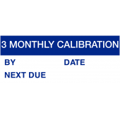 3 Monthly Calibration Self-Laminating Write-On Labels