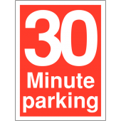 30 Minute Parking Limit Time Limit Parking Signs