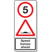 5 MPH Speed Bumps Reflective Road Traffic Signs