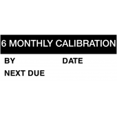 6 Monthly Calibration Self Laminating Write On Labels