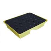The 63 Litre Sump Chemical Resistant Spill Tray is manufactured from polyethylene for broad chemical resistance, is lightweight, compact and can fit into small areas making the Spill Tray ideal for housekeeping and spill control