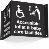 Accessible And Baby Changing Facilities Projecting Sign