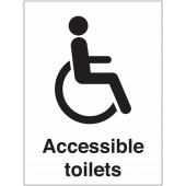 Accessible And Symbol Toilets Washroom Signs