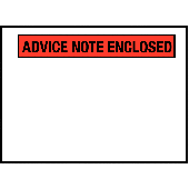 Advice Note Enclosed Clear Polyethylene Envelopes