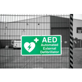 Banner Sign AED Automated External Defibrillator Banner Signs