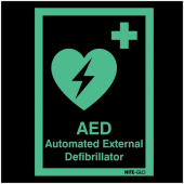 AED Automated External Defibrillator Nite Glo Sign