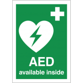 AED Available Inside Sign