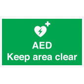 AED Automated External Keep Area Clear Anti-Slip Floor Sign