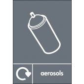 Aerosols WRAP Recycling Waste Sign