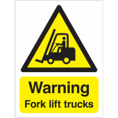 Warning Fork Lift Trucks Aluminium Hazard Signs