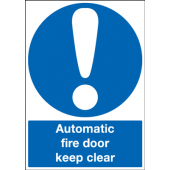 Automatic Fire Door Keep Clear Sign