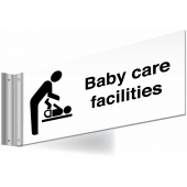Baby Care Facilities Double Sided Washroom Corridor Sign