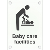 Baby Care Facilities Sign In Frosted Acrylic