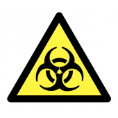 Biohazard Symbol Vinyl Safety Labels On-a-Roll