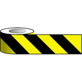 Black And Yellow Chevron Barrier Warning Tape