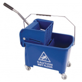 Wheeled Bucket with Wringer 15 Litre In Blue