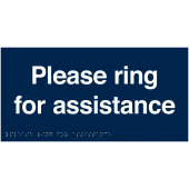 Please Ring for Assistance Braille Sign