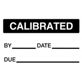 Calibrated By Date Due Quality Control Vinyl Cloth Labels