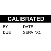 Calibrated By Date Serv No. Vinyl Cloth Write On Labels