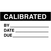 Calibrated By Date Due Jumbo Write On Labels
