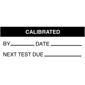 Calibrated By Date Next Test Due Write On Labels