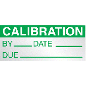 Calibration By Date Due Foil Write-On Labels Pack of 350