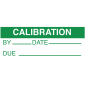 Calibration By Date Due Tamper Resistant Labels