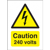Caution 240 Volts Hazard Warning Sign