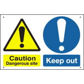 Caution Dangerous Site Keep Out Vandal Resistant Signs