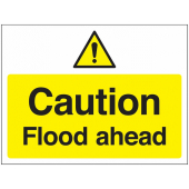 Caution Flood Ahead Traffic Cone Sign