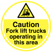 Caution Fork Lift Trucks Anti Slip Floor Signs