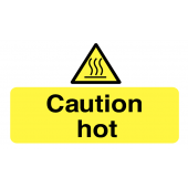Caution Hot Vinyl Safety Labels On-a-Roll