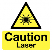Caution Laser Hazard Warning Safety Label 10 Pack