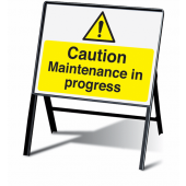 Caution Maintenance In Progress Stanchion Signs