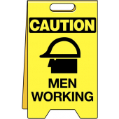 Caution Men Working Heavy Duty Floor Stands