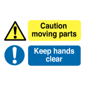 Caution Moving Parts Destructible Safety Labels