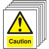 Caution Hazard Warning Pack Of 6 Signs