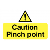 Caution Pinch Point On-The-Spot Safety Labels