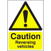 Caution Reversing Vehicles Sign