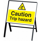 Caution Trip Hazard Stanchion Warning Signs