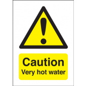 Caution Very Hot Water Hazard Warning Sign