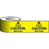 Caution Wet Paint Barrier Warning Tape