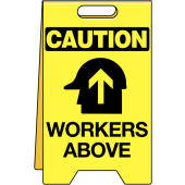 Caution Workers Above Heavy Duty Floor Stands