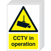 CCTV In Operation Pack Of 6 Warning Signs